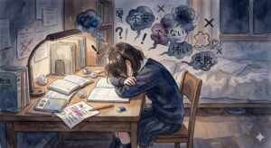 新河岸の個別指導塾で不安を抱えながらも頑張る姿