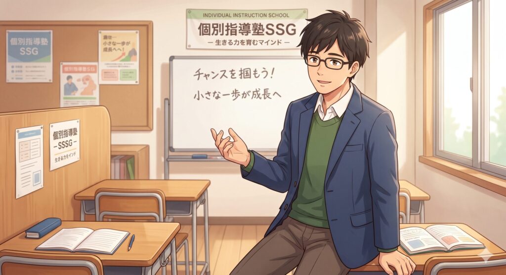 個別指導塾SSGでは、後回ししないことをチャンスと捉える指導をする