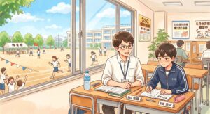 一人一人丁寧に指導するが、甘えかさない個別指導時SSG