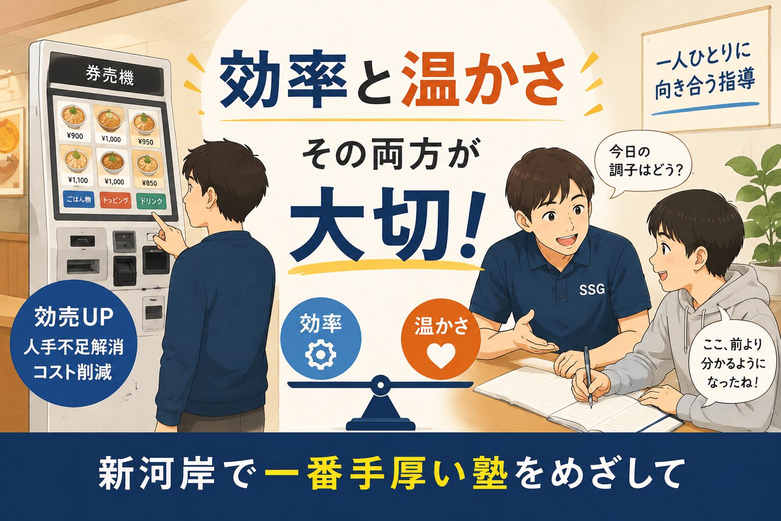 個別指導塾SSGは券売機のようにはならない